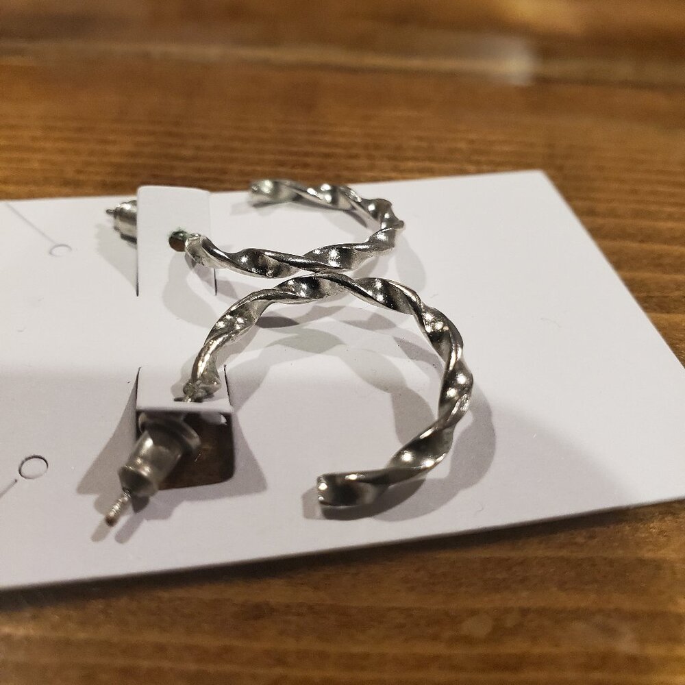 Silver Earrings 0013 - Picture 4 of 4